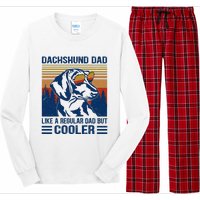 Vintage Dachshund Dad Like A Regular Dad But Cooler Funny (1) Long Sleeve Pajama Set