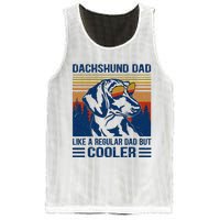 Vintage Dachshund Dad Like A Regular Dad But Cooler Funny (1) Mesh Reversible Basketball Jersey Tank