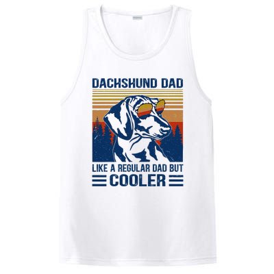 Vintage Dachshund Dad Like A Regular Dad But Cooler Funny (1) PosiCharge Competitor Tank