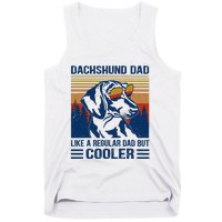 Vintage Dachshund Dad Like A Regular Dad But Cooler Funny (1) Tank Top