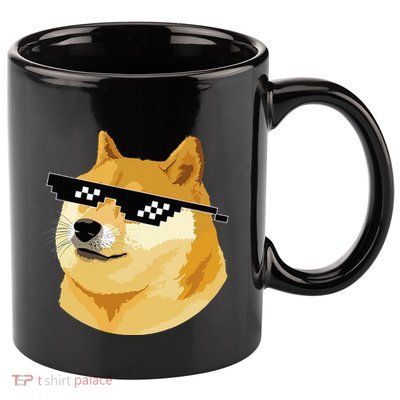 Vintage Doge Dogecoin Shiba Inu Coin Token 11oz C Handle Ceramic Mug