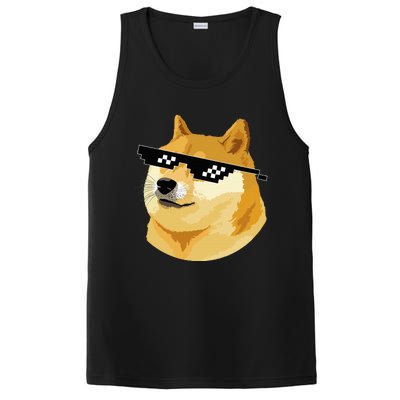 Vintage Doge Dogecoin Shiba Inu Coin Token PosiCharge Competitor Tank