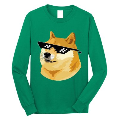 Vintage Doge Dogecoin Shiba Inu Coin Token Long Sleeve Shirt