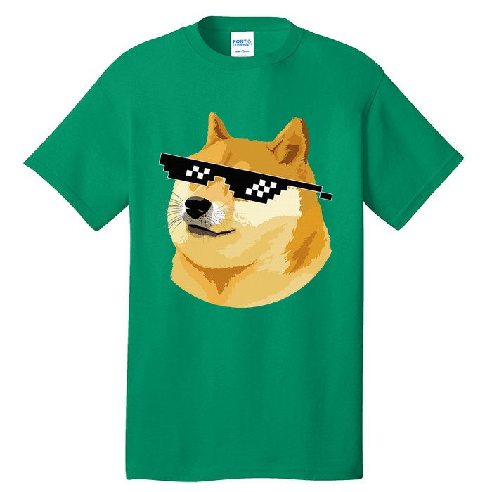 Vintage Doge Dogecoin Shiba Inu Coin Token Tall T-Shirt