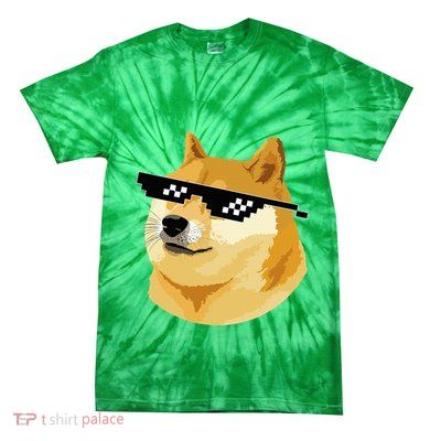 Vintage Doge Dogecoin Shiba Inu Coin Token Tie-Dye T-Shirt