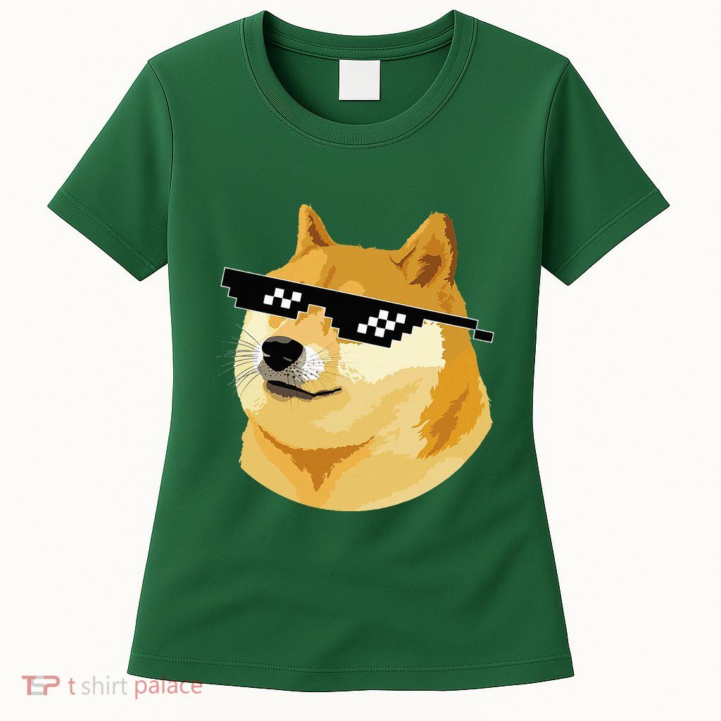 Vintage Doge Dogecoin Shiba Inu Coin Token Womens T-Shirt