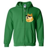 Vintage Doge Dogecoin Shiba Inu Coin Token Full Zip Hoodie