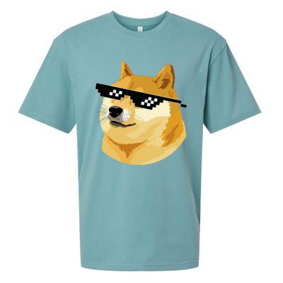 Vintage Doge Dogecoin Shiba Inu Coin Token Sueded Cloud Jersey T-Shirt