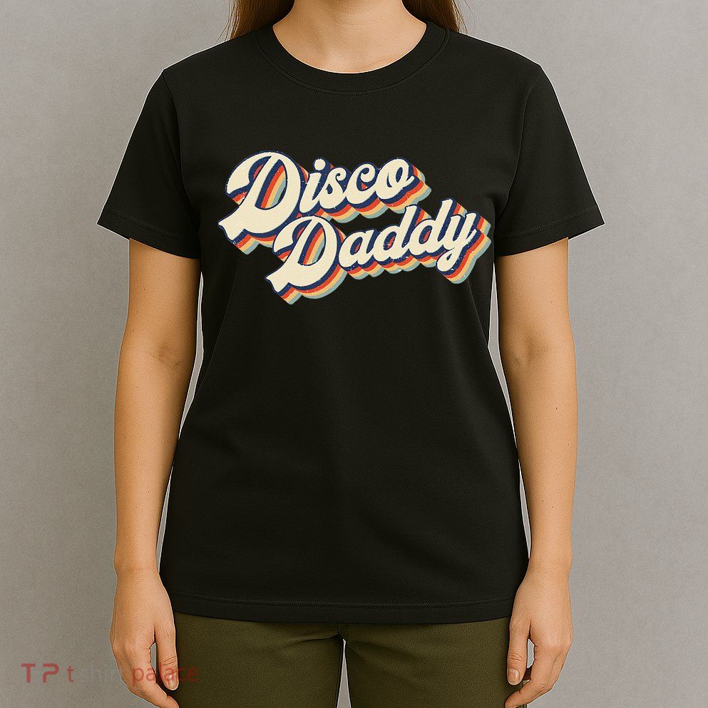 Vintage Disco Daddy Retro Matching 60s 70s Gift Dad T-Shirt