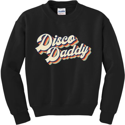 Vintage Disco Daddy Retro Matching 60s 70s Gift Dad Kids Sweatshirt