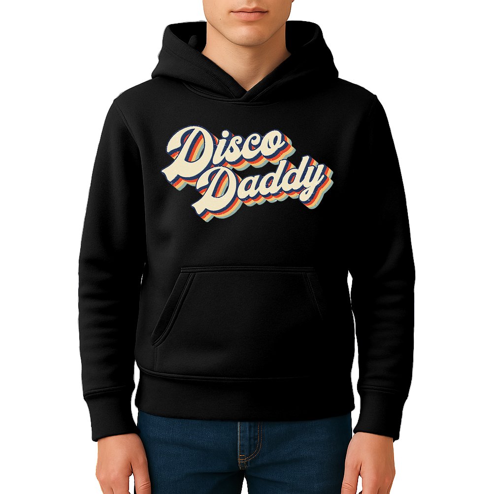 Vintage Disco Daddy Retro Matching 60s 70s Gift Dad Kids Hoodie