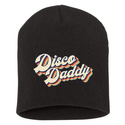 Vintage Disco Daddy Retro Matching 60s 70s Gift Dad Short Acrylic Beanie