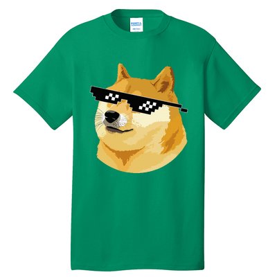 Vintage Doge Dogecoin Shiba Inu Coin Token Tall T-Shirt