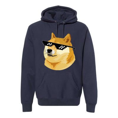 Vintage Doge Dogecoin Shiba Inu Coin Token Premium Hoodie