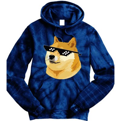 Vintage Doge Dogecoin Shiba Inu Coin Token Tie Dye Hoodie