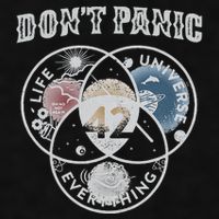Venn Diagram DonT Panic Life The Universe And Everything 42 Ladies PosiCharge Tri-Blend Wicking Tank