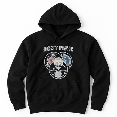 Venn Diagram DonT Panic Life The Universe And Everything 42 Hoodie