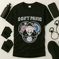 Venn Diagram DonT Panic Life The Universe And Everything 42 T-Shirt