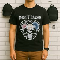 Venn Diagram DonT Panic Life The Universe And Everything 42 T-Shirt