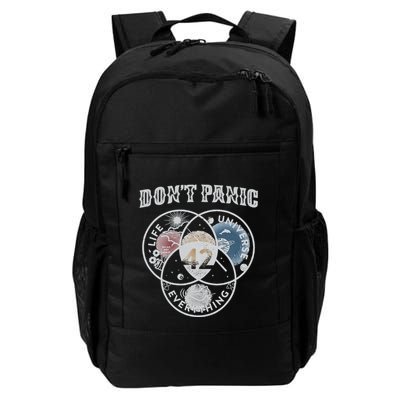Venn Diagram DonT Panic Life The Universe And Everything 42 Daily Commute Backpack
