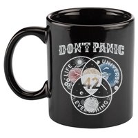 Venn Diagram DonT Panic Life The Universe And Everything 42 11oz C Handle Ceramic Mug