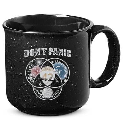 Venn Diagram DonT Panic Life The Universe And Everything 42 15oz Campfire Ceramic Mug