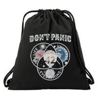Venn Diagram DonT Panic Life The Universe And Everything 42 Drawstring Bag