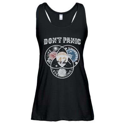 Venn Diagram DonT Panic Life The Universe And Everything 42 Ladies Essential Flowy Tank