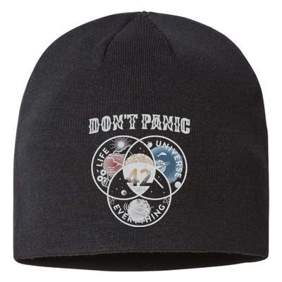 Venn Diagram DonT Panic Life The Universe And Everything 42 Sustainable Beanie