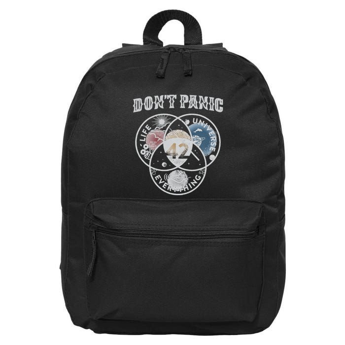 Venn Diagram DonT Panic Life The Universe And Everything 42 16 in Basic Backpack