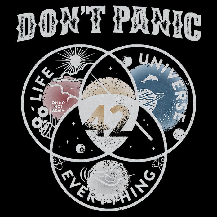Venn Diagram DonT Panic Life The Universe And Everything 42 16 in Basic Backpack