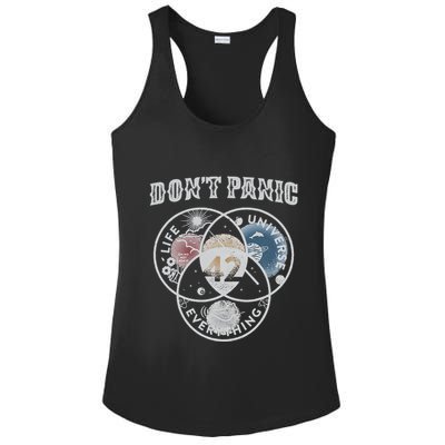 Venn Diagram DonT Panic Life The Universe And Everything 42 Ladies PosiCharge Competitor Racerback Tank