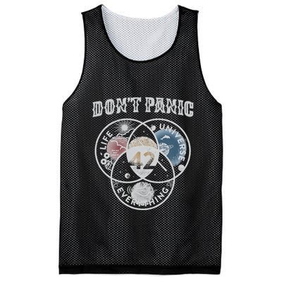 Venn Diagram DonT Panic Life The Universe And Everything 42 Mesh Reversible Basketball Jersey Tank