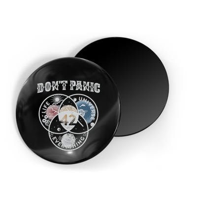 Venn Diagram DonT Panic Life The Universe And Everything 42 Magnet