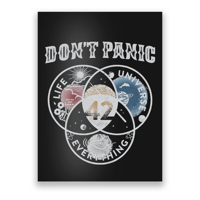 Venn Diagram DonT Panic Life The Universe And Everything 42 Poster