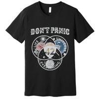 Venn Diagram DonT Panic Life The Universe And Everything 42 Premium T-Shirt