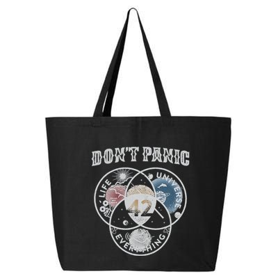 Venn Diagram DonT Panic Life The Universe And Everything 42 25L Jumbo Tote