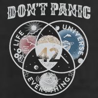 Venn Diagram DonT Panic Life The Universe And Everything 42 25L Jumbo Tote