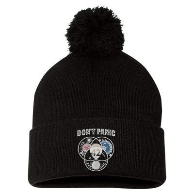 Venn Diagram DonT Panic Life The Universe And Everything 42 Pom Pom 12in Knit Beanie