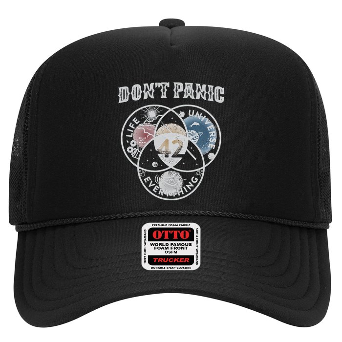 Venn Diagram DonT Panic Life The Universe And Everything 42 Trucker Hat