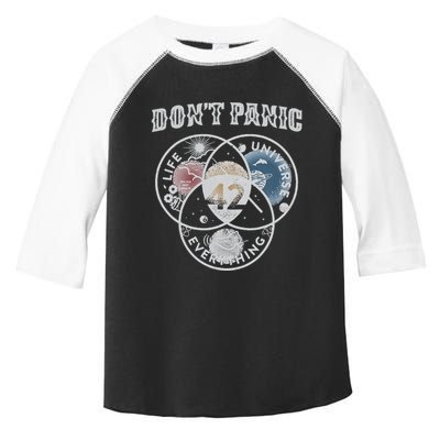 Venn Diagram DonT Panic Life The Universe And Everything 42 Toddler Fine Jersey T-Shirt