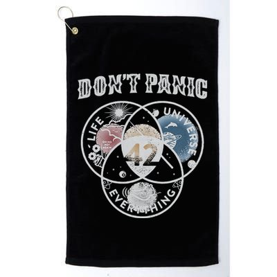 Venn Diagram DonT Panic Life The Universe And Everything 42 Golf Towel