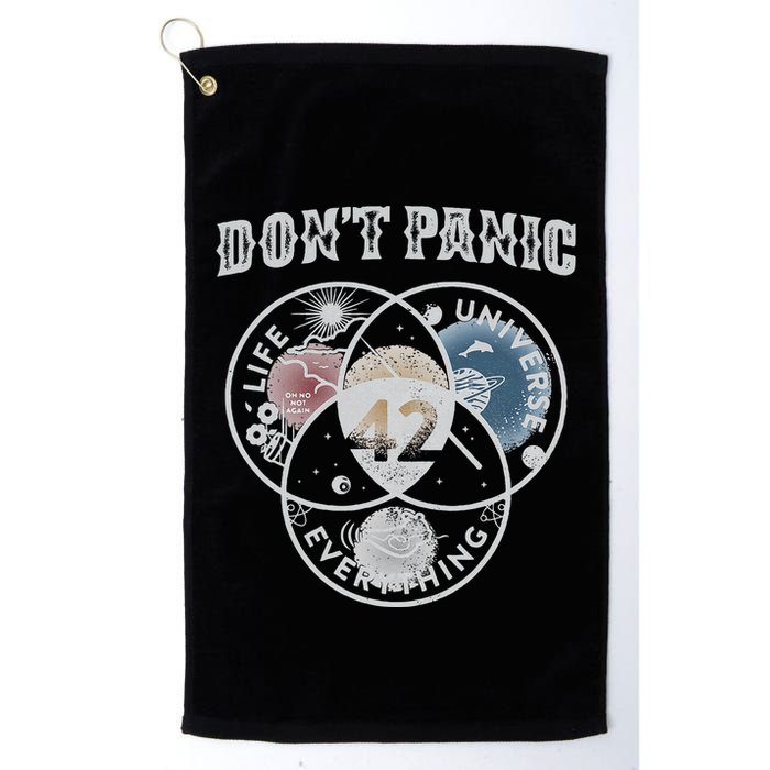 Venn Diagram DonT Panic Life The Universe And Everything 42 Golf Towel