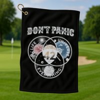 Venn Diagram DonT Panic Life The Universe And Everything 42 Golf Towel