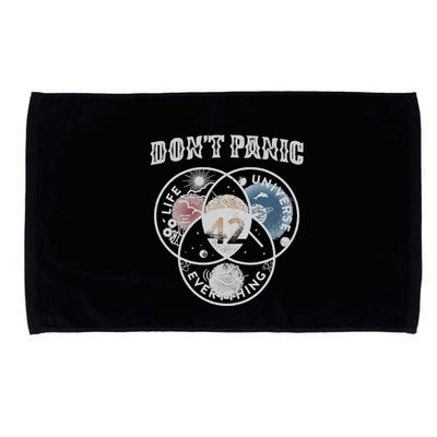 Venn Diagram DonT Panic Life The Universe And Everything 42 Microfiber Hand Towel