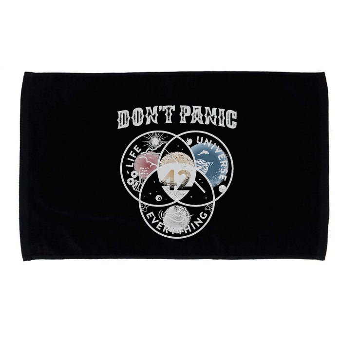 Venn Diagram DonT Panic Life The Universe And Everything 42 Microfiber Hand Towel