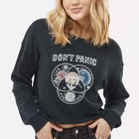 Venn Diagram DonT Panic Life The Universe And Everything 42 Cropped Pullover Crew