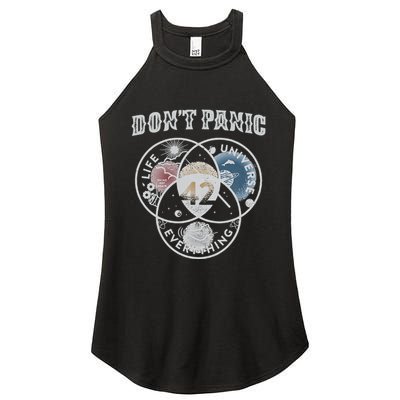 Venn Diagram DonT Panic Life The Universe And Everything 42 Women's Perfect Tri Rocker Tank