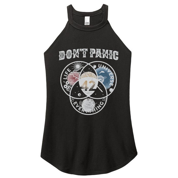 Venn Diagram DonT Panic Life The Universe And Everything 42 Women's Perfect Tri Rocker Tank