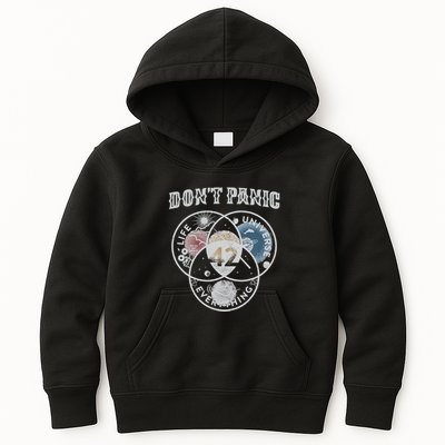 Venn Diagram DonT Panic Life The Universe And Everything 42 Kids Hoodie